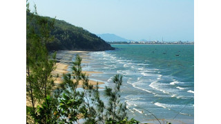  Biển Quy Hòa với bãi biển xanh ngắt, sạch đẹp, có bãi cát trắng chạy dài tít tắp